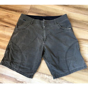 Kuhl Mens Ramblr Olive Green Cargo Hiking Camping Trail Shorts